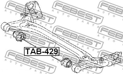 Сайлентблок задней балки FEBEST TAB429