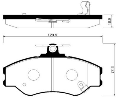 Колодки тормозные дисковые передние HSB HP0019