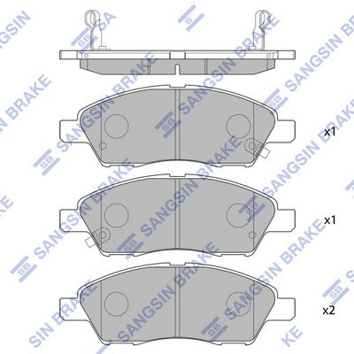Колодки тормозные дисковые SANGSIN SP2084