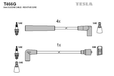 Провода зажигания TESLA T466G