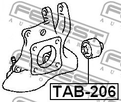 Сайлентблок заднего рычага FEBEST TAB206