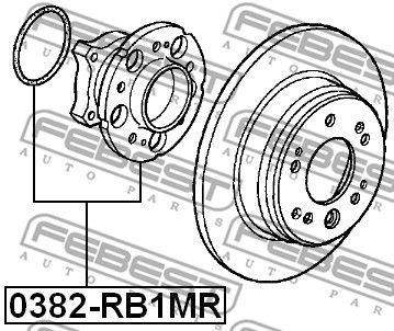 Ступица задняя FEBEST 0382RB1MR