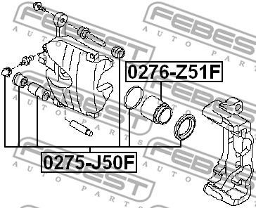 Поршень суппорта тормозного переднего FEBEST 0276Z51F