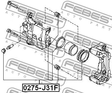 Ремкомплект суппорта тормозного FEBEST 0275J31F
