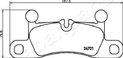 Колодки тормозные дисковые задние комплект JAPANPARTS PP0925AF