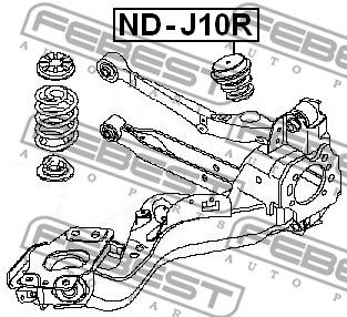 Отбойник амортизатора заднего FEBEST NDJ10R