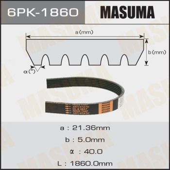 Ремень ручейковый Masuma 6PK1860