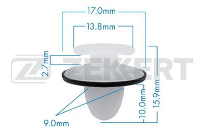 Клипса крепежная Zekkert BE1185