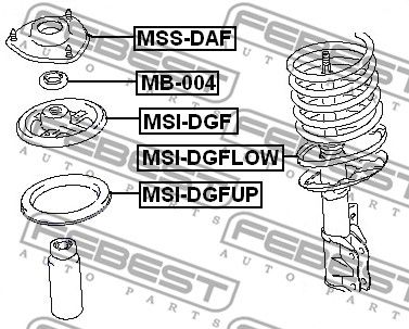 Подшипник передней опоры амортизатора FEBEST MB004