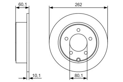 Диск тормозной задний BOSCH 0986479R05