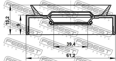 Сальник привода FEBEST 95PAS41610913R