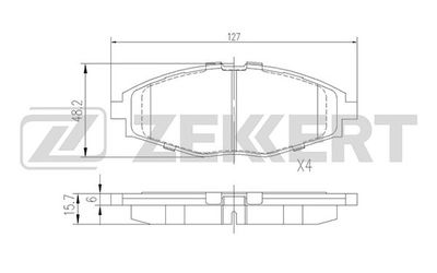 Колодки тормозные дисковые передние PILENGA BMFD7002