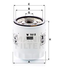 Фильтр масляный MANN-FILTER W7015