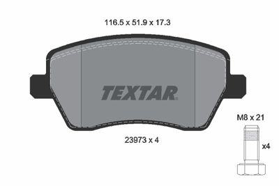 Колодки тормозные дисковые передние TEXTAR 2397301