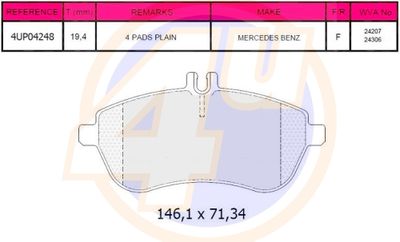 Колодки тормозные передние ZF RUSSIA GDB1736ZFR