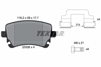 Колодки тормозные дисковые TEXTAR 2332601