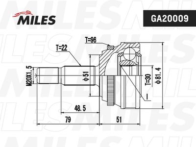 ШРУС наружный Miles GA20009