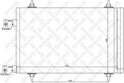 Радиатор кондиционера STELLOX 1045039SX