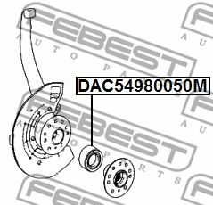 Подшипник передней ступицы FEBEST DAC54980050M
