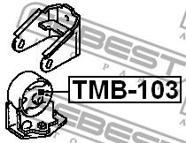 Сайлентблок передней подушки двигателя FEBEST TMB103