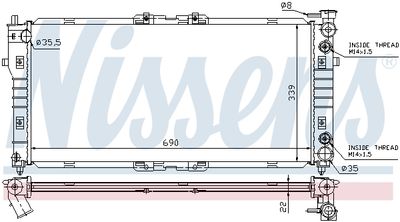 Радиатор системы охлаждения NISSENS 62393