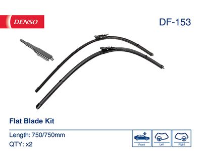 Комплект бескаркасных щеток стеклоочистителя DENSO DF153