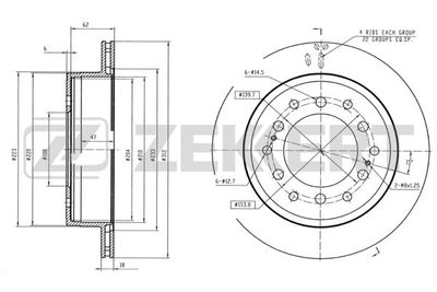 Диск тормозной задний Zekkert BS5826