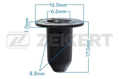 Клипса крепежная Zekkert BE3159