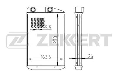 Радиатор отопителя Zekkert MK5049
