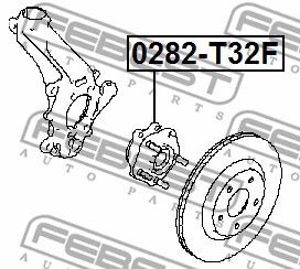 Ступица передняя FEBEST 0282T32F