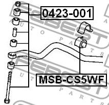 Втулка стабилизатора переднего FEBEST MSBCS5WF