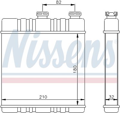 Радиатор отопителя NISSENS 72660