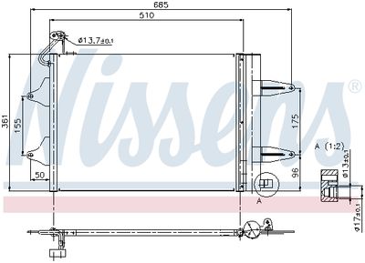 Радиатор кондиционера NISSENS 94628