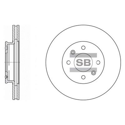 Диск тормозной передний SANGSIN SD2028