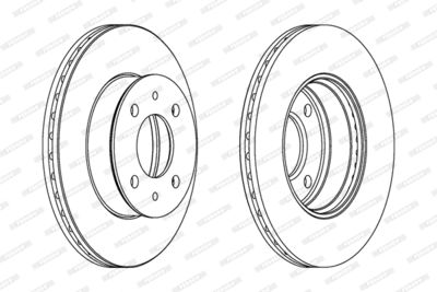 Диск тормозной передний FERODO DDF1632