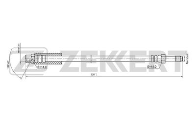 Шланг тормозной задний Zekkert BS9209