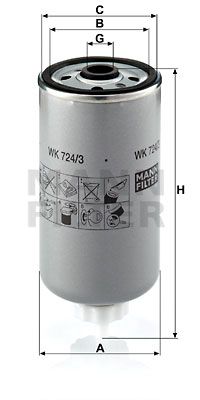 Фильтр топливный MANN-FILTER WK7243