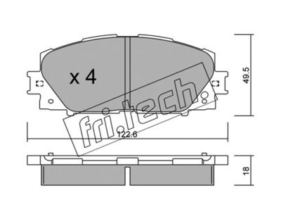 Комплект колодок для дискового тормоза TRUSTING 7610