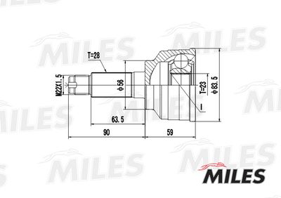ШРУС наружный Miles GA20227