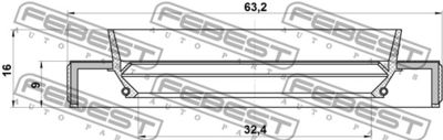 Сальник привода TOYOTA 9031134042