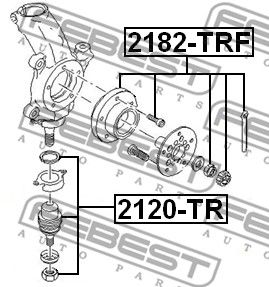 Опора шаровая переднего нижнего рычага FEBEST 2120TR
