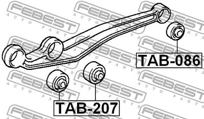 Сайлентблок нижнего переднего рычага FEBEST TAB207