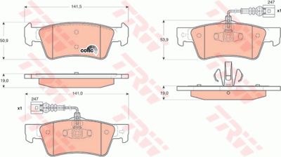Колодки тормозные дисковые TRW GDB1672