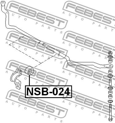 Втулка стабилизатора переднего FEBEST NSB024