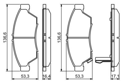 Колодки тормозные дисковые передние BOSCH 0986494238