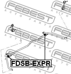 Втулка заднего стабилизатора комплект FEBEST FDSBEXPR