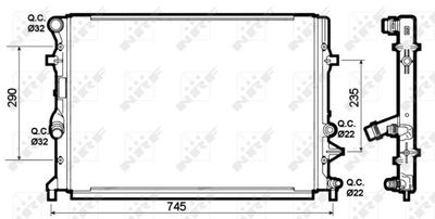 Радиатор системы охлаждения NRF 53139