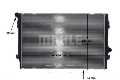Радиатор системы охлаждения MAHLE CR811000S