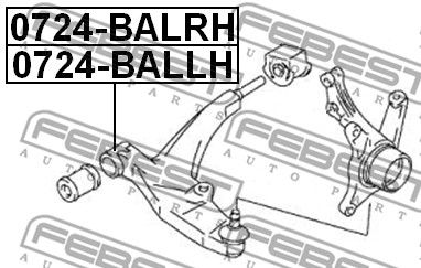 Рычаг передний правый FEBEST 0724BALRH