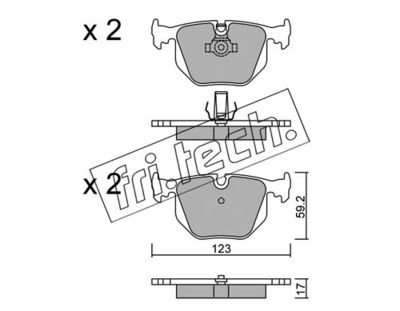 Комплект колодок для дискового тормоза TRUSTING 5760